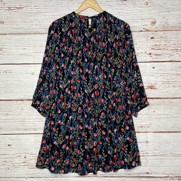 NWT Zara The Annie Dress Floral Pleated Dress Sz M - Picture 8 of 16